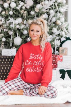 Best reviews of ✨ Pink Lily Baby It's Cold Outside Script Red Graphic Sweatshirt 🥰 -Tees Shop 1K0A0424 b4089516 6c68 4aa1 bd9c ac1d2b3f1316 650x