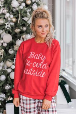 Best reviews of ✨ Pink Lily Baby It's Cold Outside Script Red Graphic Sweatshirt 🥰 -Tees Shop 1K0A0438 575e7524 b176 4f72 9887 ecfbbcbc4ee9 650x