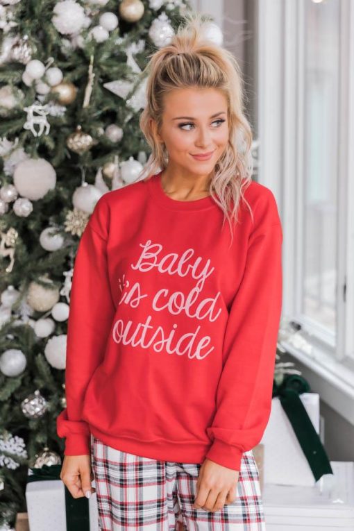 Best reviews of ✨ Pink Lily Baby It's Cold Outside Script Red Graphic Sweatshirt 🥰 -Tees Shop 1K0A0438 575e7524 b176 4f72 9887