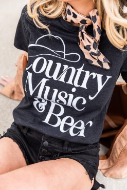 Outlet 🔥 Pink Lily Country Music And Beer Black Graphic Tee ✨ -Tees Shop 1K0A0472 88e63f59 2b80 43ec 90b9 11cd9e26310f 650x