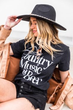 Outlet 🔥 Pink Lily Country Music And Beer Black Graphic Tee ✨ -Tees Shop 1K0A0482 0cdf54c5 2884 49cd bc85 ae83468fe7b4 650x