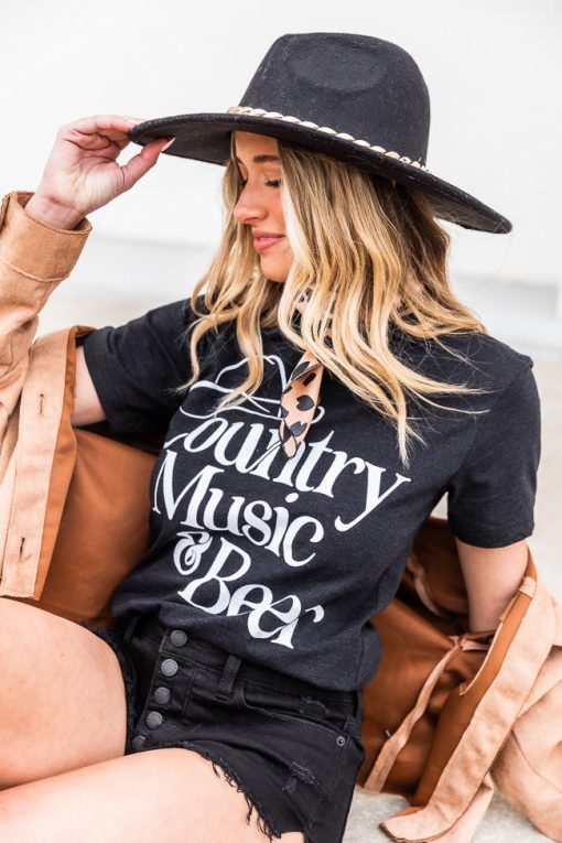 Outlet 🔥 Pink Lily Country Music And Beer Black Graphic Tee ✨ -Tees Shop 1K0A0482 0cdf54c5 2884 49cd bc85