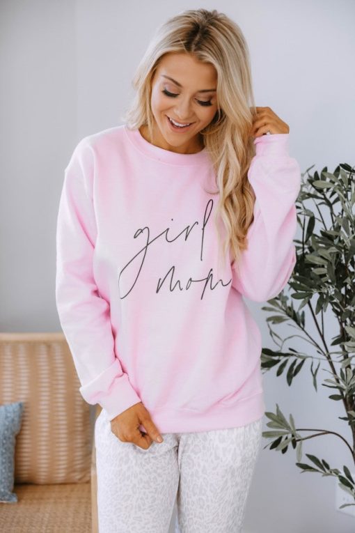 Best Pirce 🔔 Pink Lily Girl Mom Script Pink Graphic Sweatshirt ✨ -Tees Shop 1K0A0917 5138ba4c fc03 4278 beb9