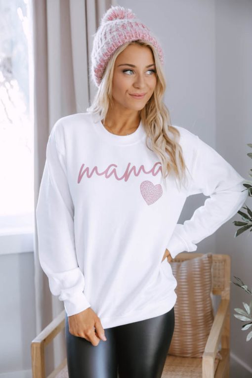 Budget 🔥 Pink Lily Mama Script Mauve Animal Print White Graphic Sweatshirt 🧨 -Tees Shop 1K0A1030 75f84402 9180 46d8 91d8