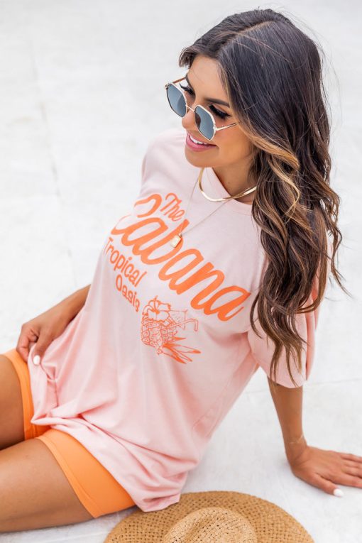 Brand new 🧨 Pink Lily The Cabana Heather Peach Tee 🥰 -Tees Shop