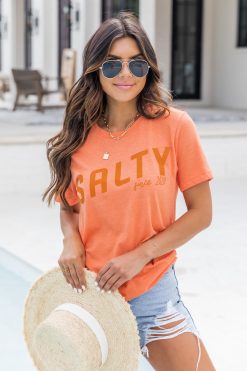 Flash Sale 🌟 Pink Lily Salty Since 2020 Heather Orange Graphic Tee 🔥 -Tees Shop 1K0A1558 bda4736c c98f 4d79 a267 b8fd492b4a64 650x