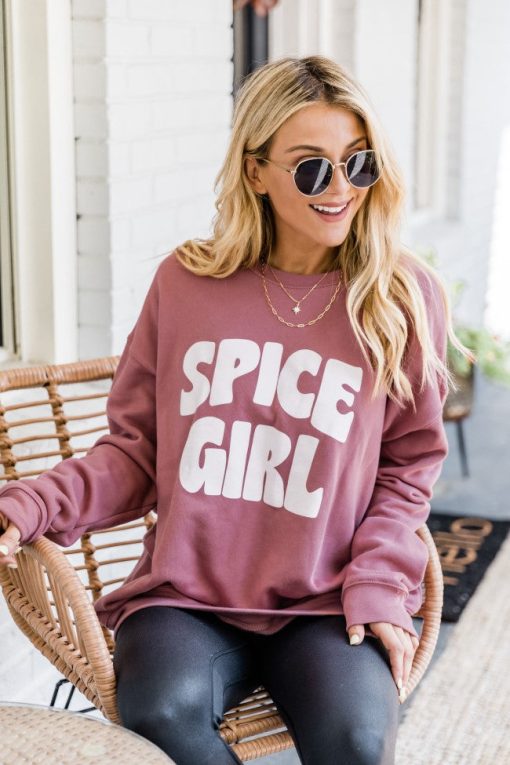 Budget ⌛ Pink Lily Spice Girl Mauve Graphic Sweatshirt ❤️ -Tees Shop 1K0A4546 2fa1f75a 6d8e 47b7 876f