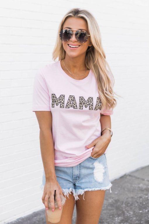 Budget ⭐ Pink Lily Mama Animal Print Tee Pink ✨ -Tees Shop 1K0A4713 32a2e214 28d9 4a65 84bb