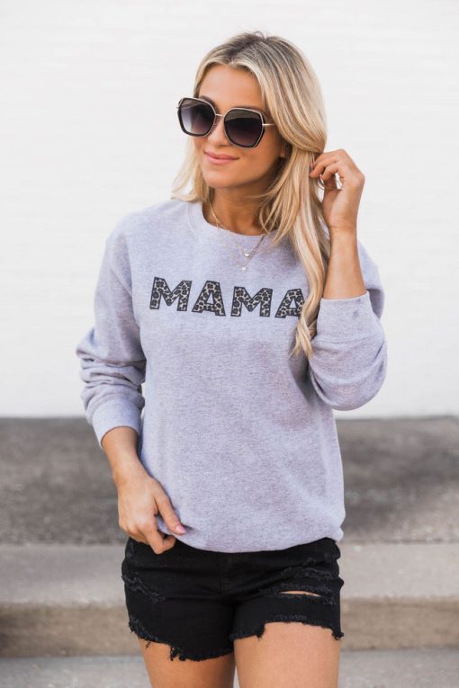 Outlet 💯 Pink Lily Mama Animal Print Grey Sweatshirt 👏 -Tees Shop 1K0A4751 f9ccbbc9 6880 4ac1 ac6d