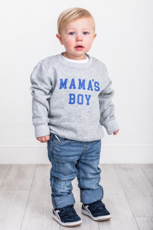 Brand new 🎉 Pink Lily Mama's Boy Super Soft Fleece Grey Graphic Sweatshirt ⭐ -Tees Shop 1K0A4969 fe716360 2a7f 4477 b654