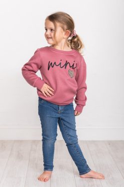 Cheapest 😍 Pink Lily Mini Script Brown Animal Print Kids Super Soft Fleece Mauve Graphic Sweatshirt 🔔 -Tees Shop 1K0A5278 650x