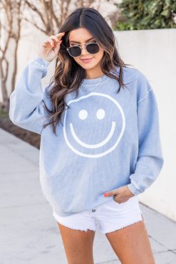 Cheap ⌛ Pink Lily Smiley Face Faded Denim Corded Graphic Sweatshirt 🛒 -Tees Shop 1K0A5343 8f5c8bcf 084b 4a23 a749 0e901204301b 650x