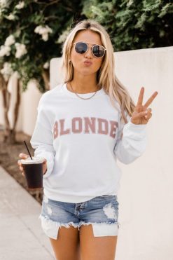 Best reviews of 🎉 Pink Lily Blonde Varsity Graphic White Sweatshirt 🎉 -Tees Shop 1K0A6098 e2ae81c3 4d9c 40e1 a094 be7fc7e3f2ab 650x