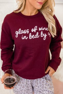 Hot Sale 🧨 Pink Lily Glass Of Wine In Bed By Nine Maroon Graphic Sweatshirt ✔️ -Tees Shop 1K0A7566 d97db5ed af84 4cdf 8df7 9809aa08683c 650x