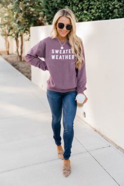 Budget 👍 Pink Lily Sweater Weather Dark Maroon Graphic Sweatshirt 🛒 -Tees Shop 1K0A8661 650x