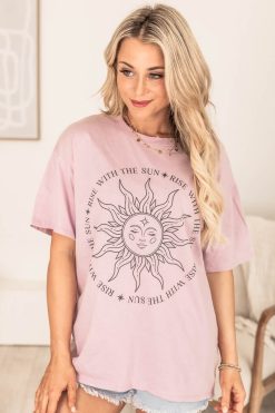 Wholesale 🌟 Pink Lily Rise With The Sun Lavender Oversized Graphic Tee 👏 -Tees Shop 1K0A9116 74ad934c 96c8 4a9a 9e14 5f99d680a660 650x