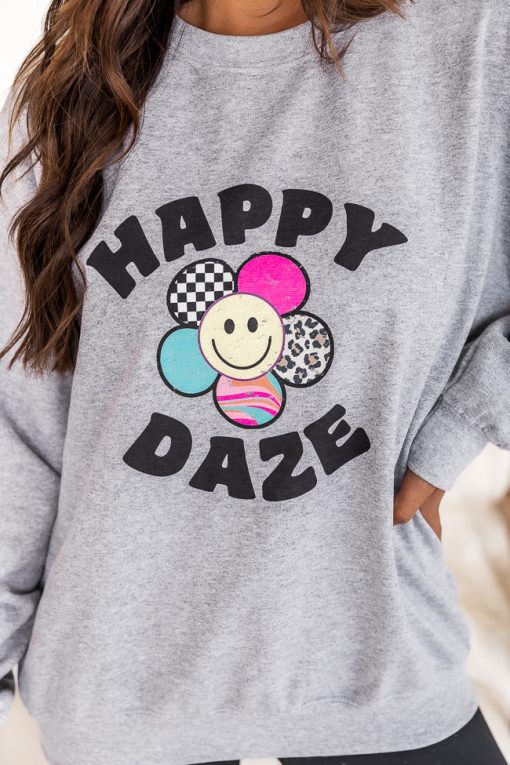 Hot Sale 🔥 Pink Lily Happy Daze Grey Graphic Sweatshirt 😀 -Tees Shop 1K0A9267 940643fa fd7b 4d4c 8c80