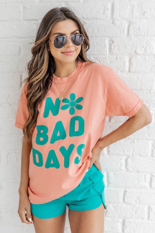 Best Pirce 🎉 Pink Lily No Bad Days Graphic Terracotta Tee ⭐ -Tees Shop