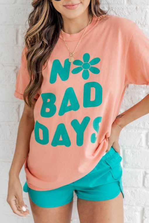 Best Pirce 🎉 Pink Lily No Bad Days Graphic Terracotta Tee ⭐ -Tees Shop