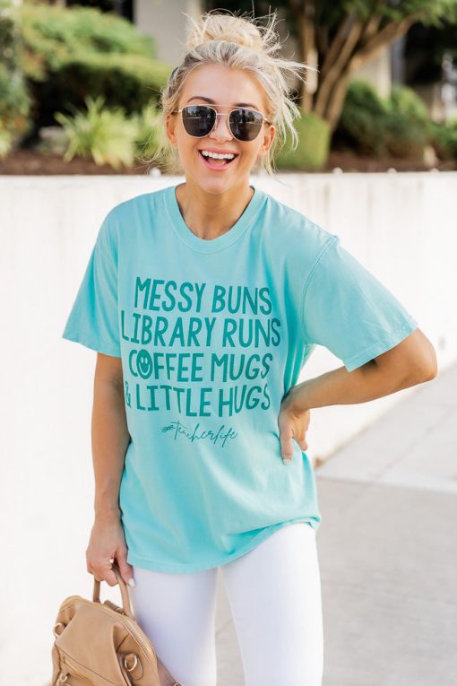 Deals 💯 Pink Lily Teacher Life Chalky Mint Graphic Tee 👍 -Tees Shop