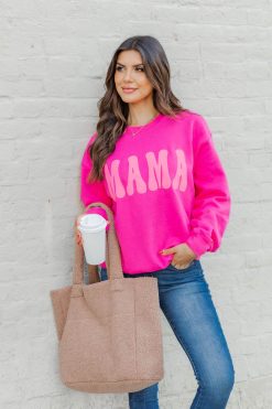 Best Sale 💯 Pink Lily Mama Pink Puff Hot Pink Graphic Sweatshirt ✨ -Tees Shop 219A4318 d57b9da2 0f16 49e6 9913 388f741452ca 650x