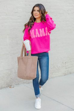 Best Sale 💯 Pink Lily Mama Pink Puff Hot Pink Graphic Sweatshirt ✨ -Tees Shop 219A4325 041a3339 38da 4d33 a779 995d9891f642 650x