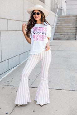 Budget 🛒 Pink Lily Howdy Howdy White Graphic Tee 🔔 -Tees Shop 219A8283 650x