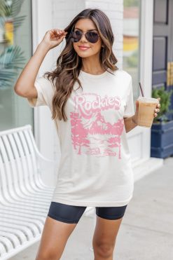 New ⭐ Pink Lily High In The Rockies Graphic Tee 🔔 -Tees Shop 219A8431 650x