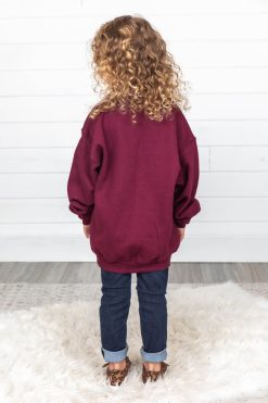 Best deal 🔔 Pink Lily Kids Animal Print Pumpkin Graphic Maroon Sweatshirt 😀 -Tees Shop 4W3A1892 650x