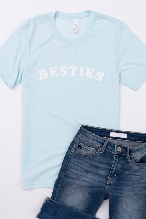 Deals 😍 Pink Lily Besties Graphic Light Blue Tee 🎁 -Tees Shop 4W3A2720 4fe1ae85 fa38 4e90 a164