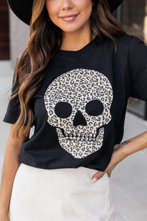 New ❤️ Pink Lily Animal Print Skull Black Graphic Tee ✨ -Tees Shop 4W3A9759 27f85d8a 19e2 4125 8fa2