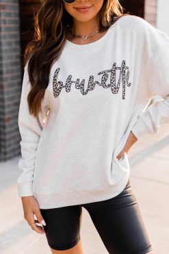 Cheapest ✨ Pink Lily Brunette Animal Print Heather Sand Graphic Sweatshirt 😍 -Tees Shop A168236 169458 runafteradream 176652 sameintentions 177084 travelingtoyou 7 650x