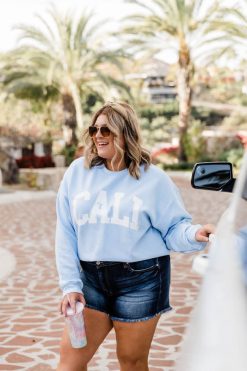 Best deal 👏 Pink Lily Cali Distressed Light Blue Graphic Sweatshirt 😀 -Tees Shop B171224 173500 penelopewhite 173394 brighterdays 173054 endlesscoastlines 172742 8 650x