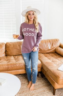 Best deal ✨ Pink Lily 👩 Motherhood Shady Mauve Graphic Sweatshirt ⌛ -Tees Shop C174458 177024 janice 174114 differenttimezonesivory 8 650x