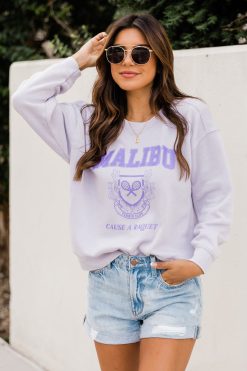 Top 10 👍 Pink Lily Malibu Tennis Club Graphic Soft Lavendar Sweatshirt 🛒 -Tees Shop D172984 173466 testoftimelight 164212 she schic 164324 jennywhite 1 650x