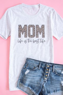 Top 10 😍 Pink Lily Mom Life Is The Best Life Animal Print Graphic Ash Tee 🧨 -Tees Shop IMG 1760 24835 650x