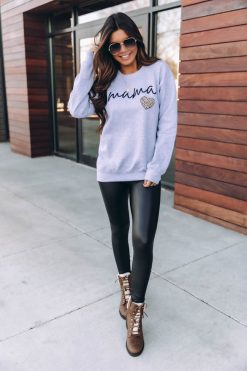 Cheapest 🔥 Pink Lily Mama Script Brown Animal Print Grey Graphic Sweatshirt 💯 -Tees Shop J125479 172298 166412 171776 5 650x