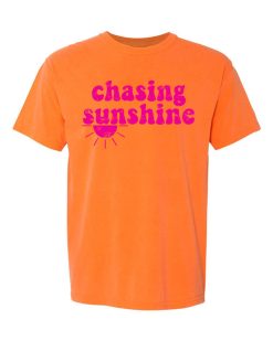 Best Sale 🧨 Pink Lily Chasing Sunshine Burnt Orange Graphic Tee ⭐ -Tees Shop MicrosoftTeams image 5 650x