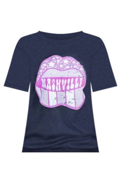 Flash Sale ⌛ Pink Lily Nashville Lips Black Heather Graphic Tee 🎉 -Tees Shop NashvilleLipsBlackHeatherGraphicTee 650x