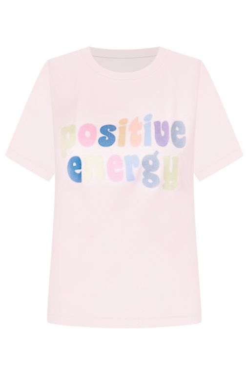 Hot Sale ❤️ Pink Lily Positive Energy Pink Graphic Tee 🥰 -Tees Shop