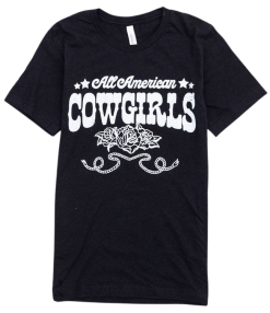 Best Pirce 🛒 Pink Lily All American Cowgirls Black Graphic Tee 👏 -Tees Shop all american cowgirls black graphic tee 650x