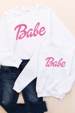 Discount 💯 Pink Lily Kids Babe Script Graphic Sweatshirt White 🎁 -Tees Shop babemommyandmewhitesweatshirt cdb3fd3f c70a 4d19 af3c 1ef289c420c5 650x