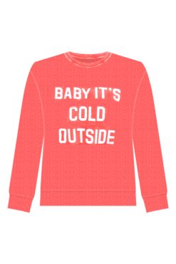 Best reviews of 💯 Pink Lily Baby It's Cold Outside Block Red Corded Graphic Sweatshirt ⭐ -Tees Shop baby its cold outside block red corded graphic sweatshirt 650x