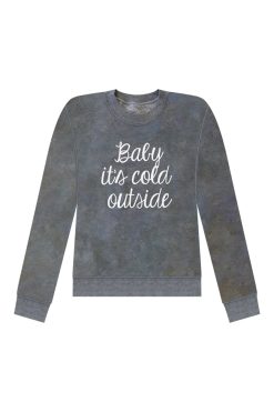 Best deal 😀 Pink Lily Baby It's Cold Outside Script Dark Heather Graphic Sweatshirt 🧨 -Tees Shop baby its cold outside dark heather graphic sweatshirt 650x