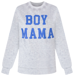 Discount 😍 Pink Lily Boy Mama Blue Super Soft Fleece Grey Graphic Sweatshirt 🥰 -Tees Shop boy mama super soft fleece grey graphic sweatshirt 650x