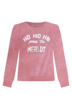 Buy ⭐ Pink Lily Ho Ho Ho Pour The Merlot Mauve Graphic Sweatshirt 🔔 -Tees Shop ho ho ho pour the merlot mauve graphic sweatshirt 650x