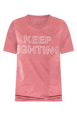 Best reviews of 👏 Pink Lily Keep Fighting Mauve Graphic Tee 🧨 -Tees Shop keep fighting mauve graphic tee 650x