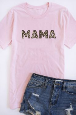 Budget ⭐ Pink Lily Mama Animal Print Tee Pink ✨ -Tees Shop mama pink tee 16628.1587064845.1280.1280 63317 650x