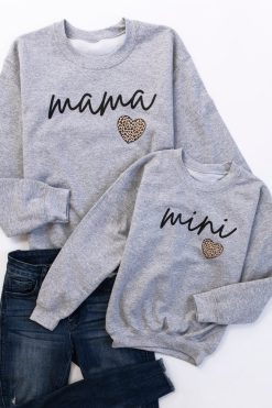 Cheapest 🔥 Pink Lily Mama Script Brown Animal Print Grey Graphic Sweatshirt 💯 -Tees Shop mamaandminigreysweatshirt 41df826e 1537 48d7 99f3 9feb9ea5af06 650x