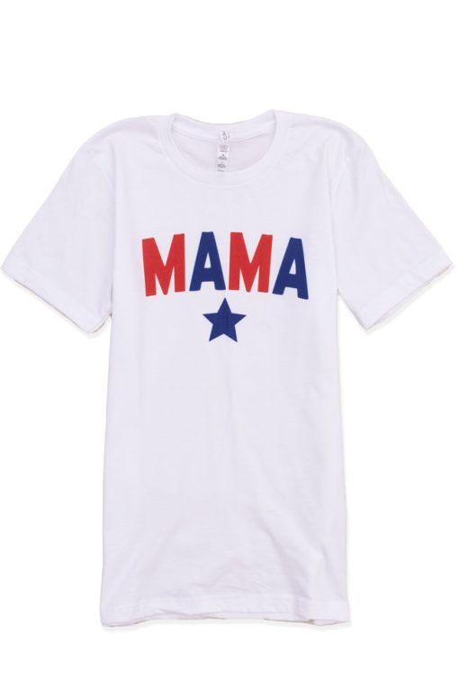 Discount 🌟 Pink Lily Mama Star White Graphic Tee 🥰 -Tees Shop